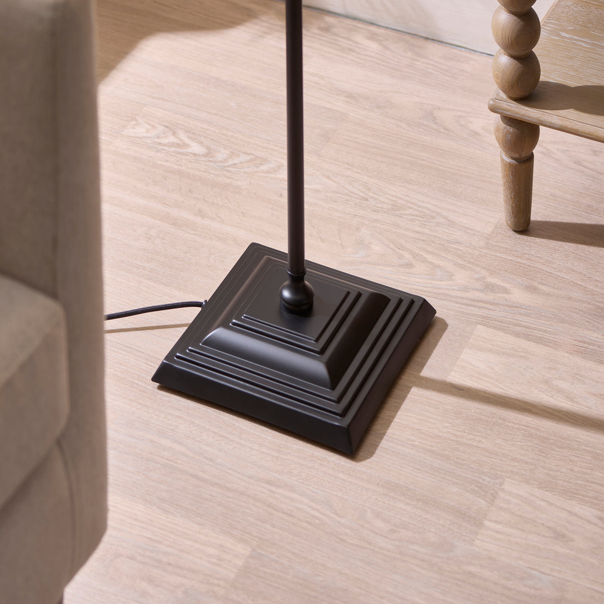 Endon Jericho Floor Matt black & dark rattan