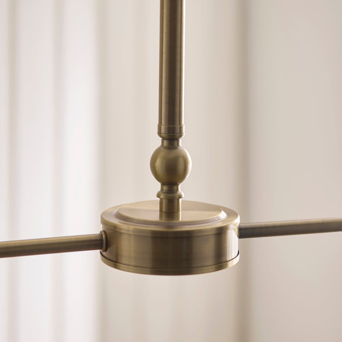 Endon Jericho 2lt Linear Pendant Antique brass plate & dark rattan