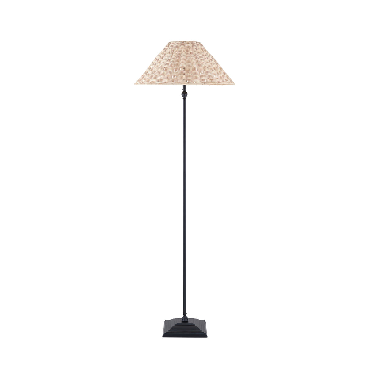 Endon Jericho Floor Matt black & natural rattan