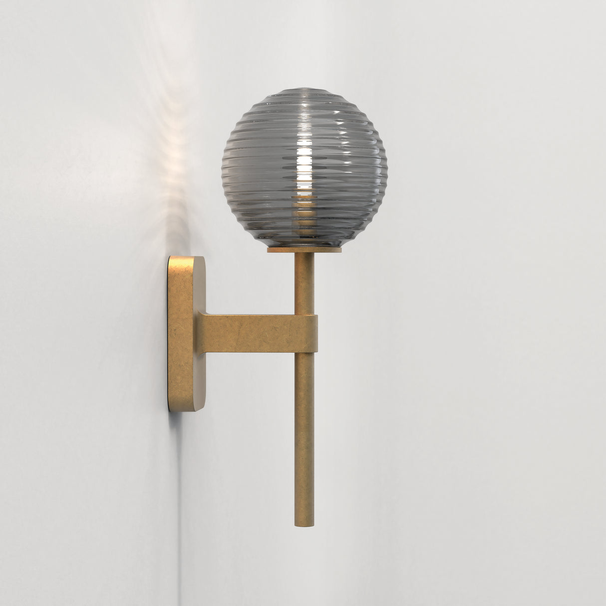 Astro Tacoma Single Antique Brass Bathroom Wall Light
