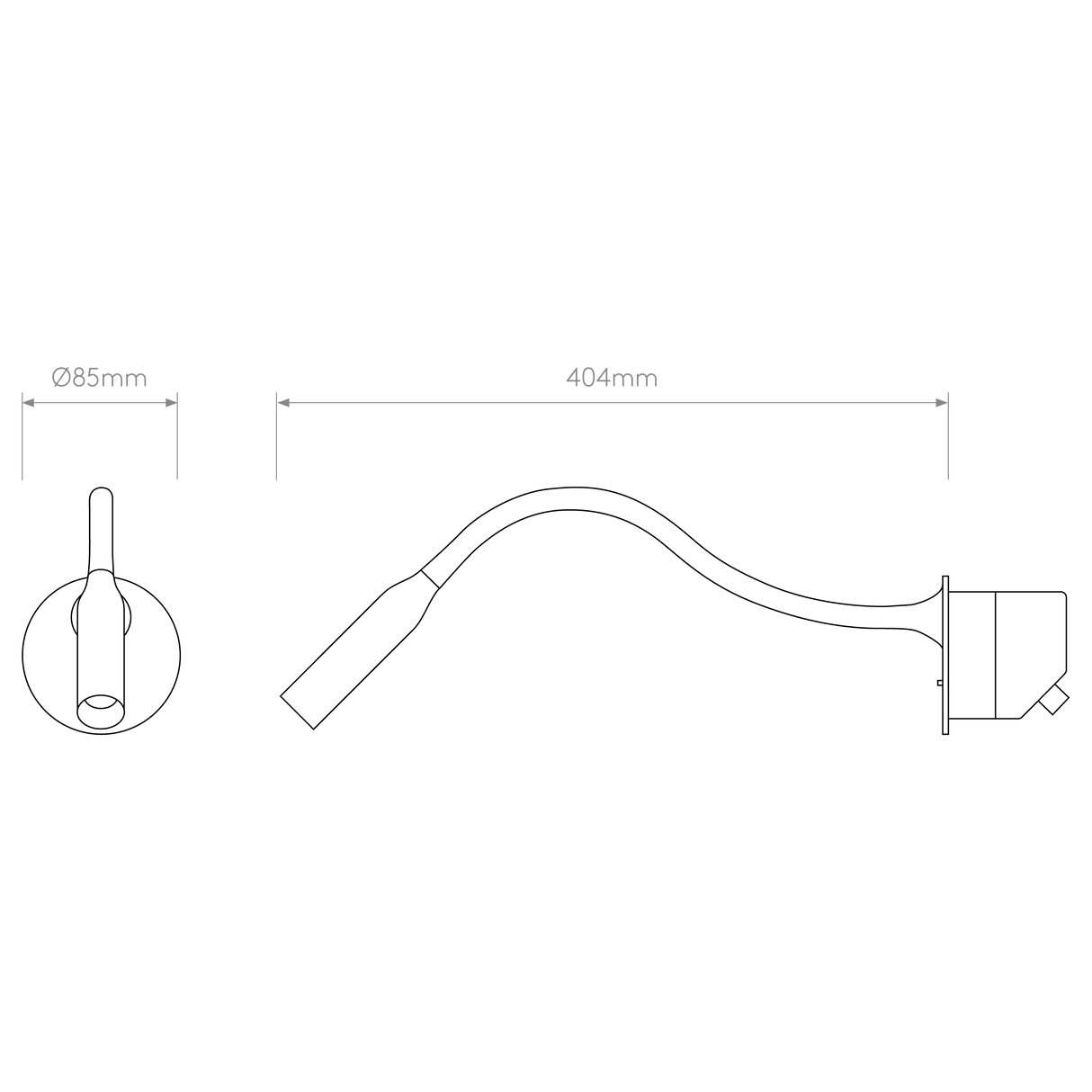 Astro Lucca Recessed Matt Nickel Interior Reading Light