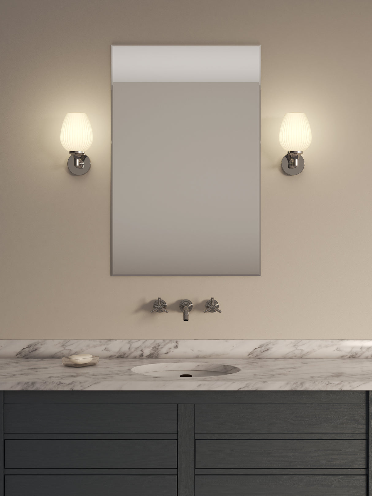 Astro Liberty Wall Polished Chrome Bathroom Wall Light