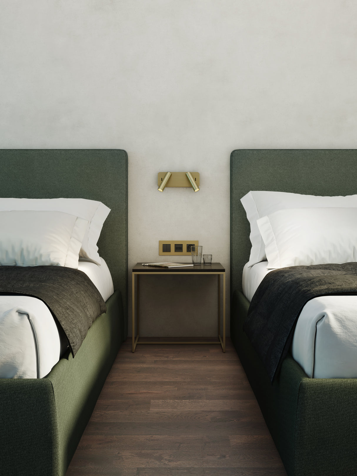 Astro Enna Twin Matt Gold Interior Reading Light