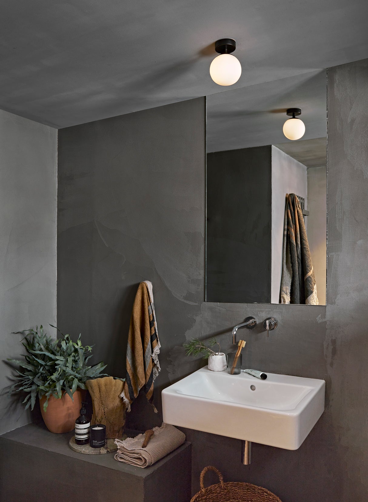 Astro Denver Matt Black Bathroom Ceiling Light