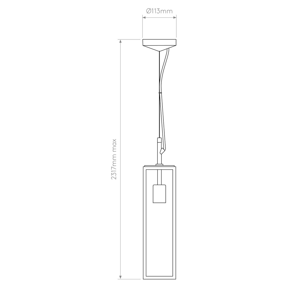 Astro Harvard Pendant Textured Black Outdoor Pendant Light