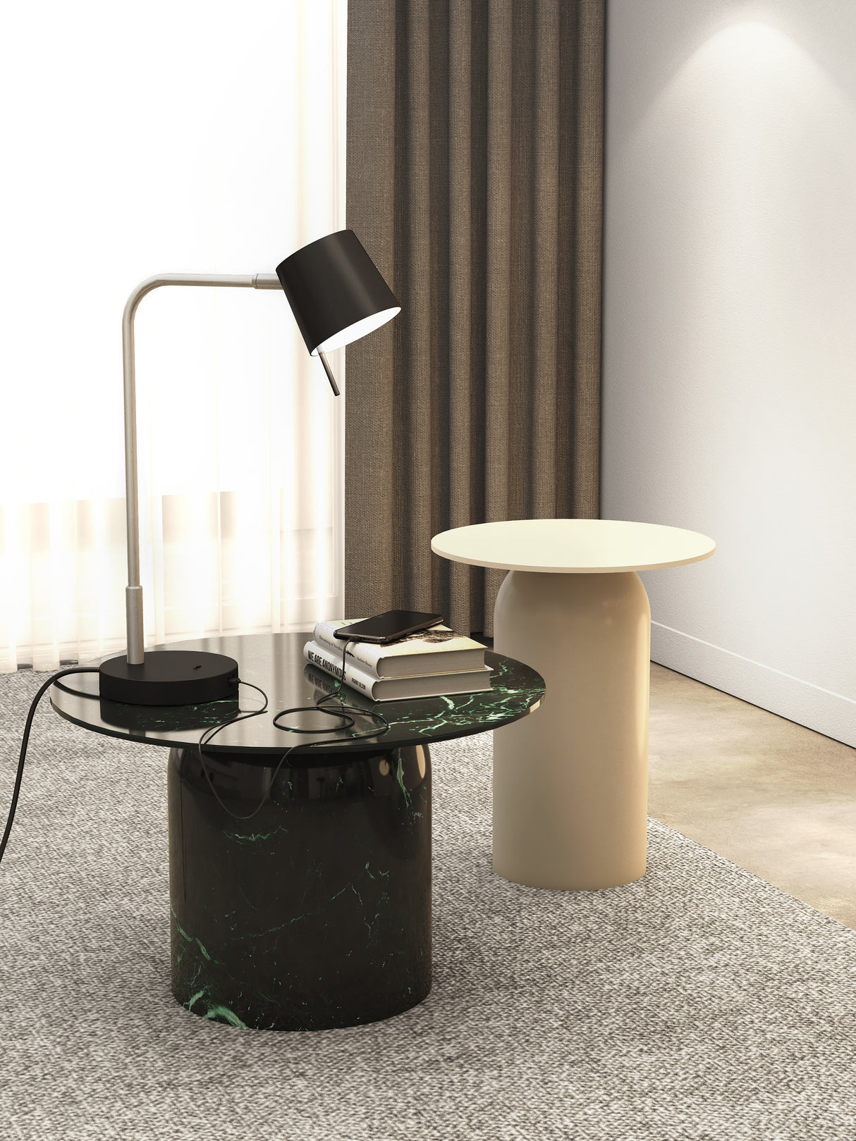 Astro Miura Desk Lamp Base USB Matt Nickel Interior Table Light