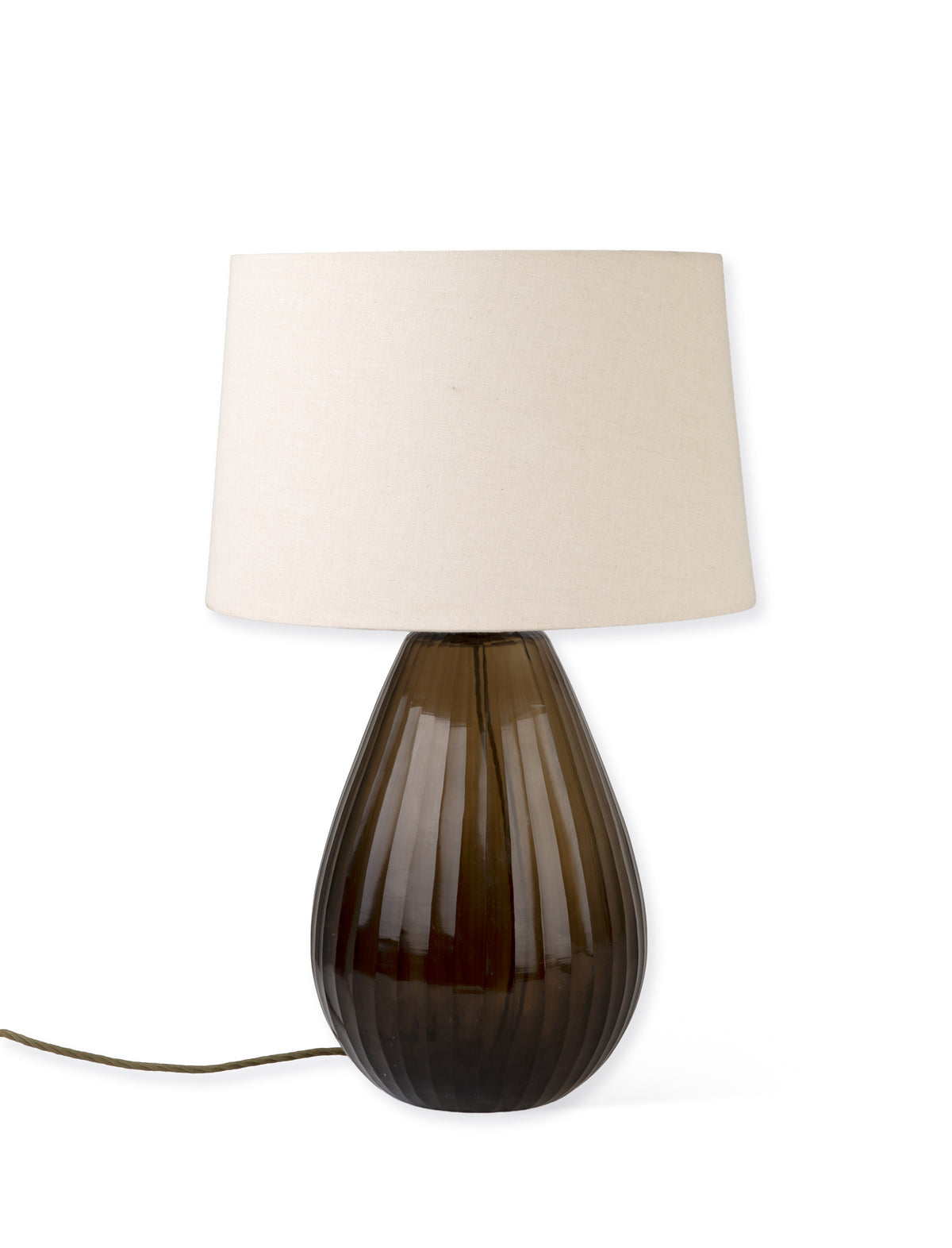 Garden Trading Alderton Table Lamp Antique Antique Brown Glass with Shade