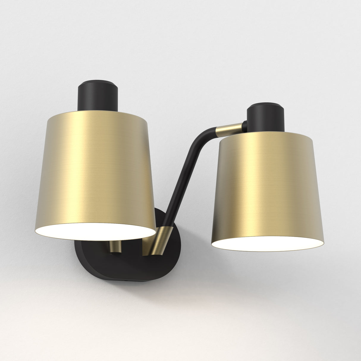 Astro Edward Twin Base Matt Black Interior Wall Light