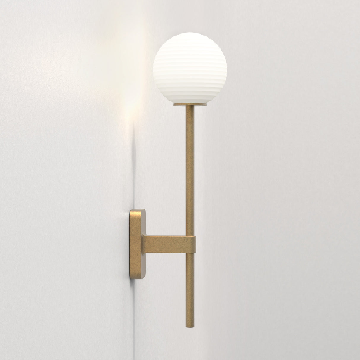 Astro Tacoma Single Grande Antique Brass Bathroom Wall Light