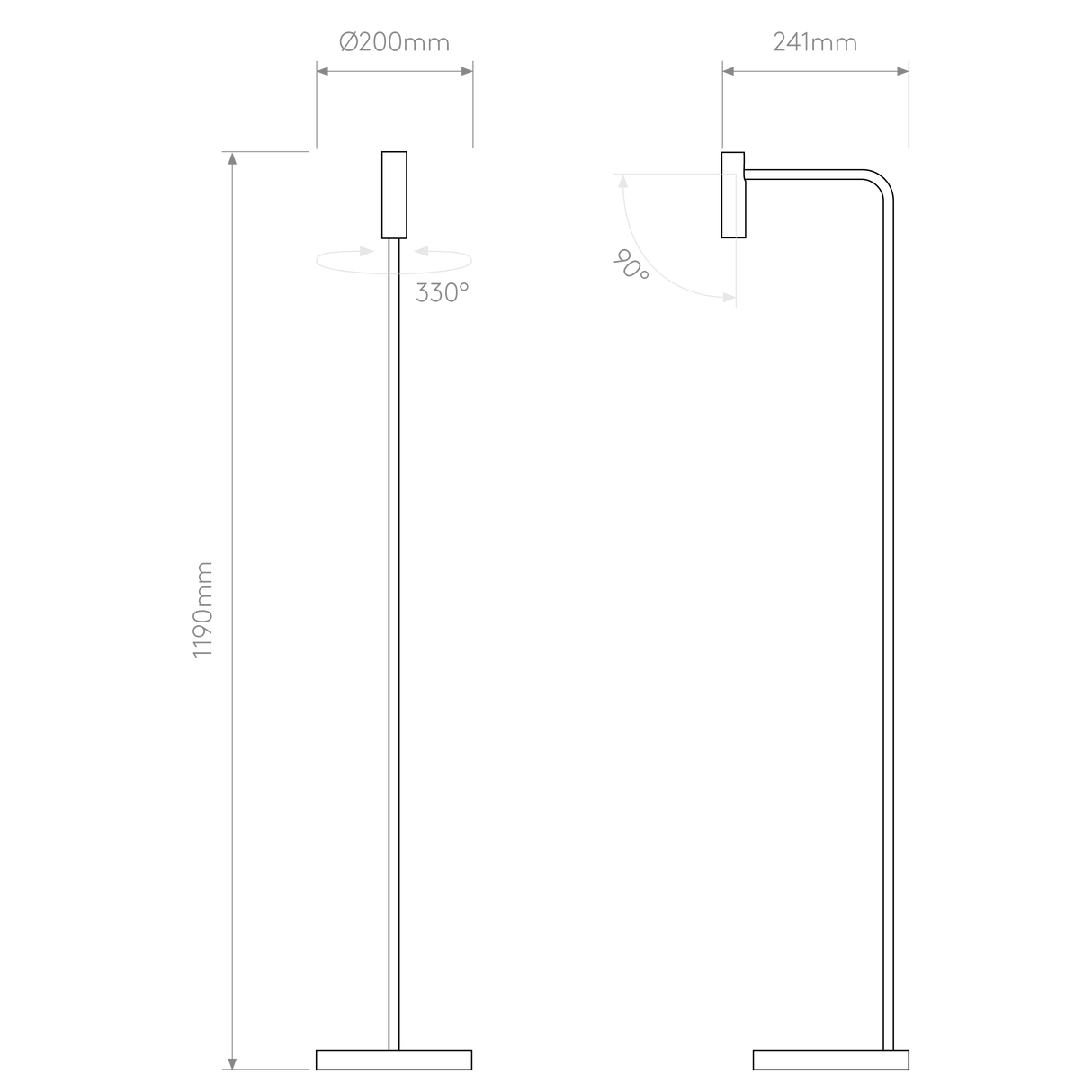 Astro Enna Floor LED Matt White Interior Floor Light