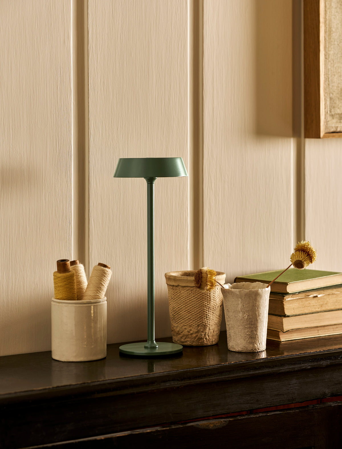 Garden Trading Winstone Rechargeable USB Slim Table Lamp Thistle Green
