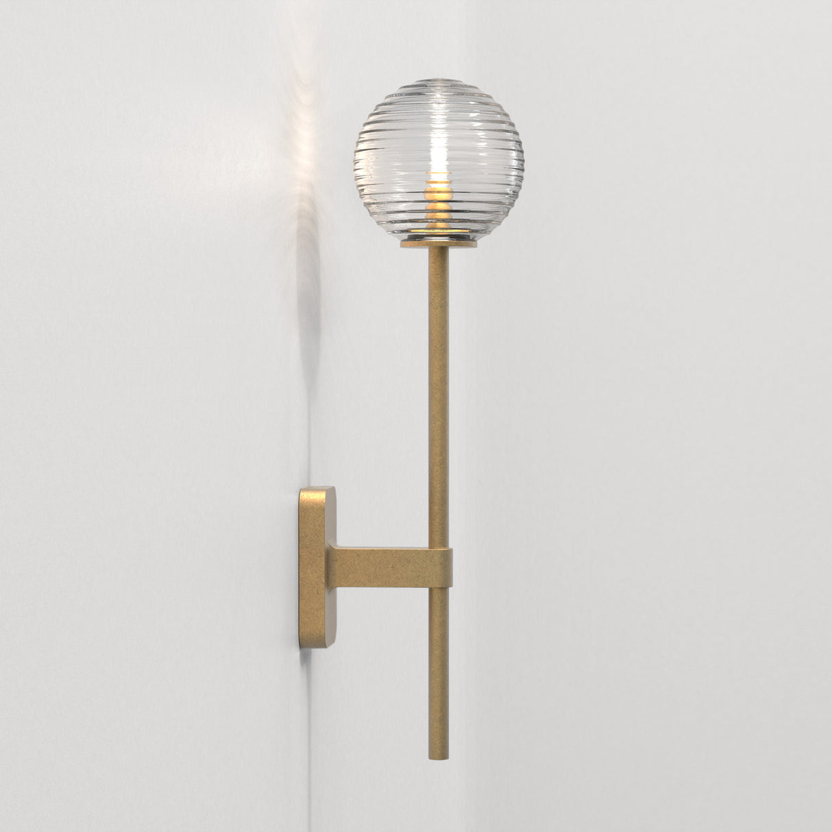 Astro Tacoma Single Grande Antique Brass Bathroom Wall Light