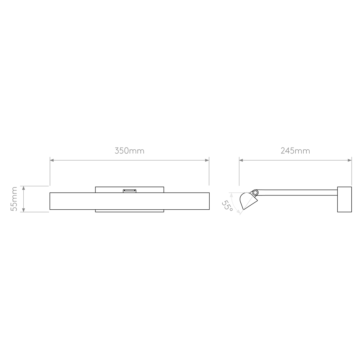 Astro Renoir 350 Matt Brushed Brass Interior Picture Light