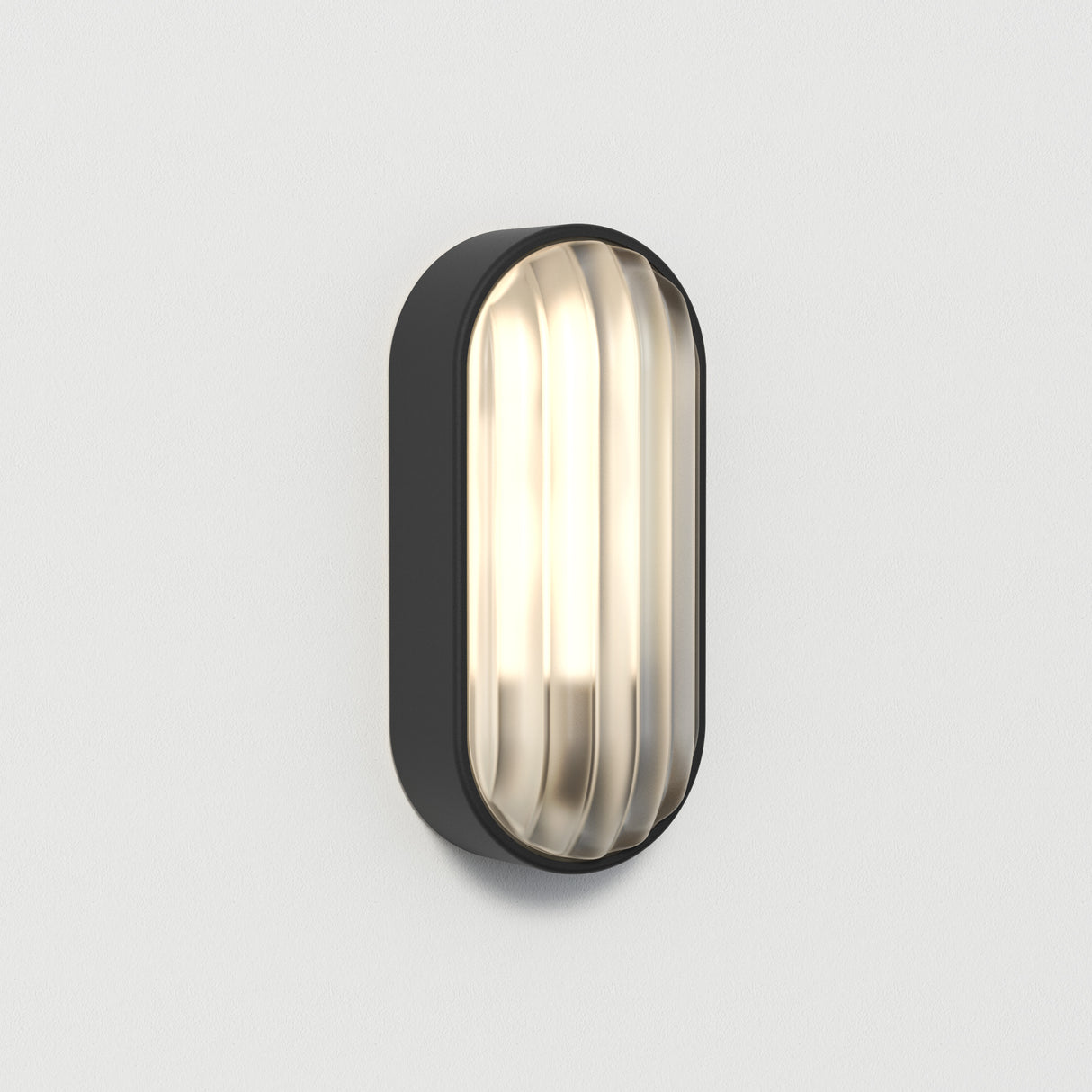 Astro Montreal Oval Textured Black Outdoor Wall Light
