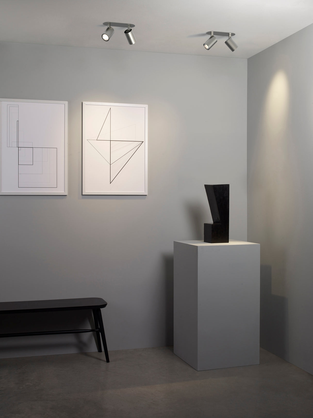 Astro Ascoli Twin Recessed Matt Nickel Interior Spotlight