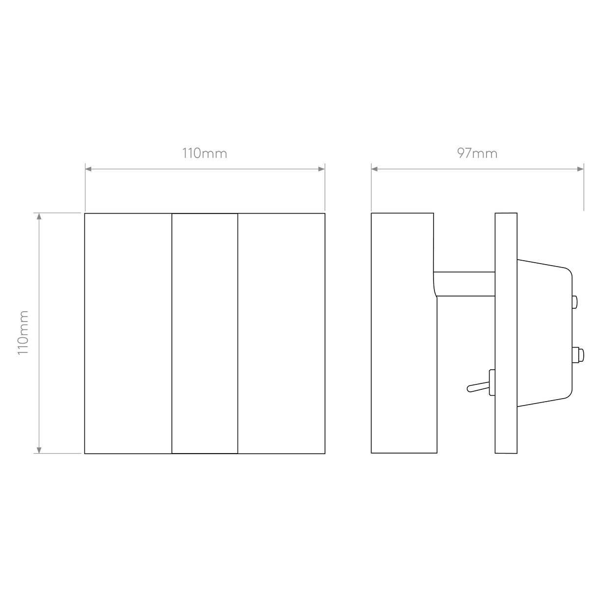 Astro Enna Recess Square Switched LED Matt White Interior Reading Light
