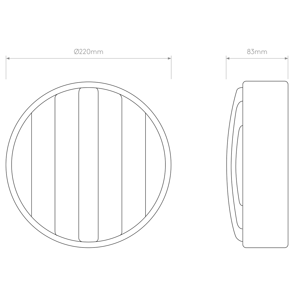 Astro Montreal Round 220 Textured Black Outdoor Wall Light