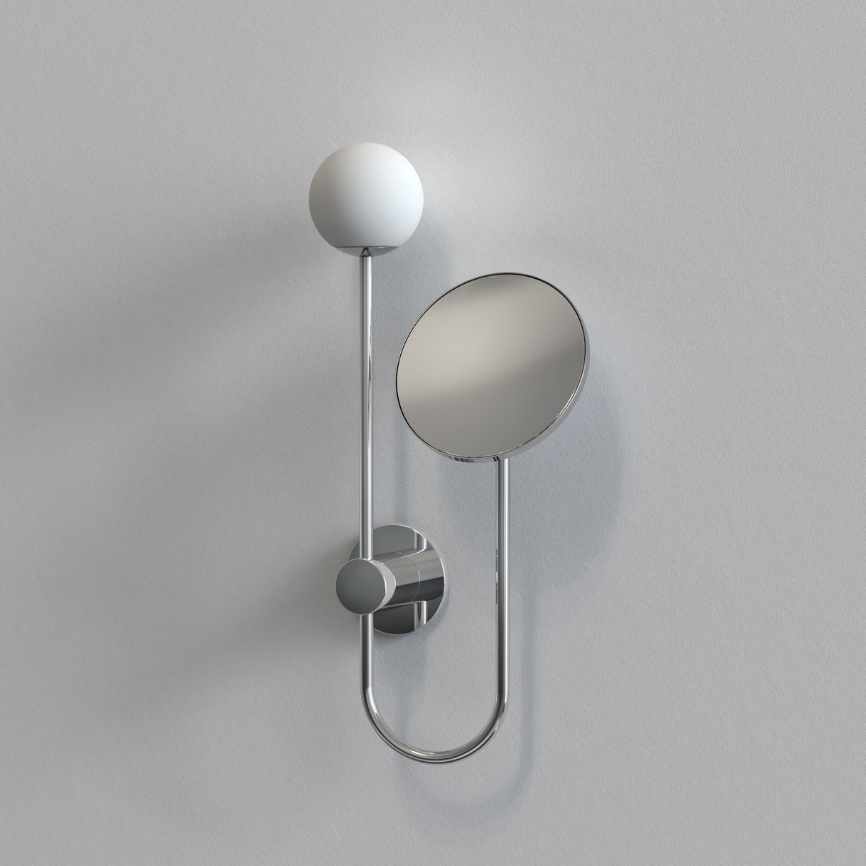 Astro Orb Polished Chrome Bathroom Magnifying Mirror