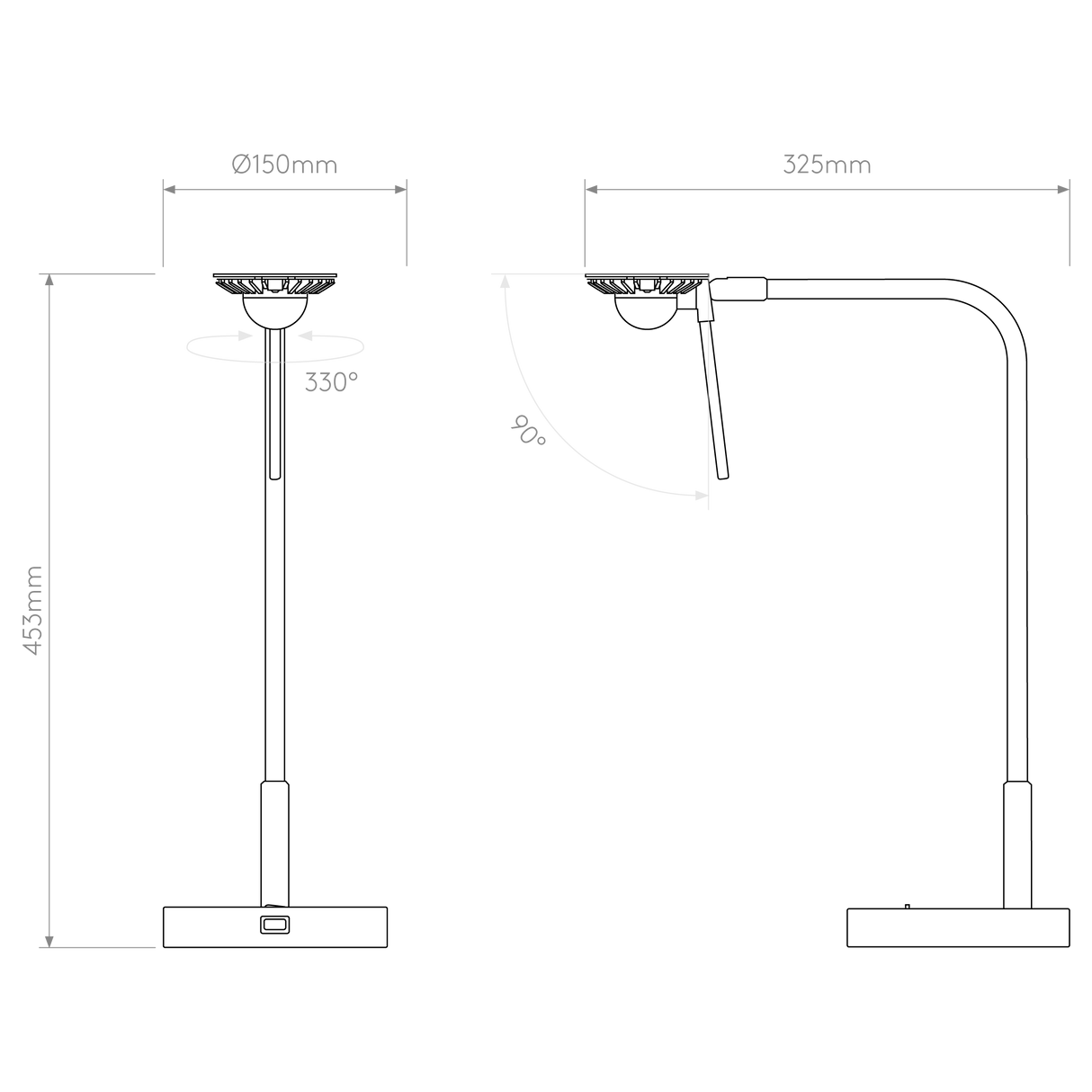 Astro Miura Desk Lamp Base USB Matt Gold Interior Table Light