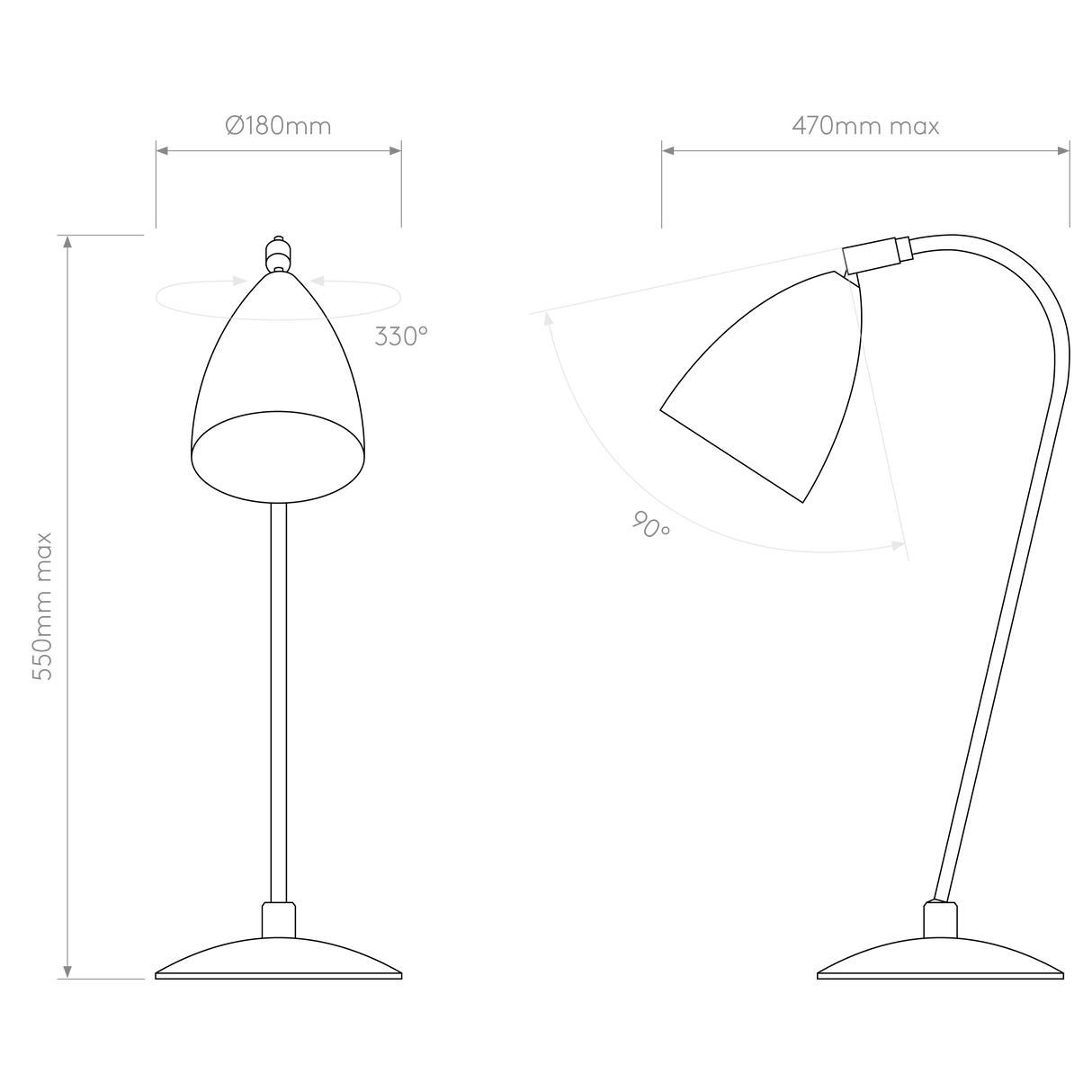 Astro Joel Table Matt Black Interior Table Light