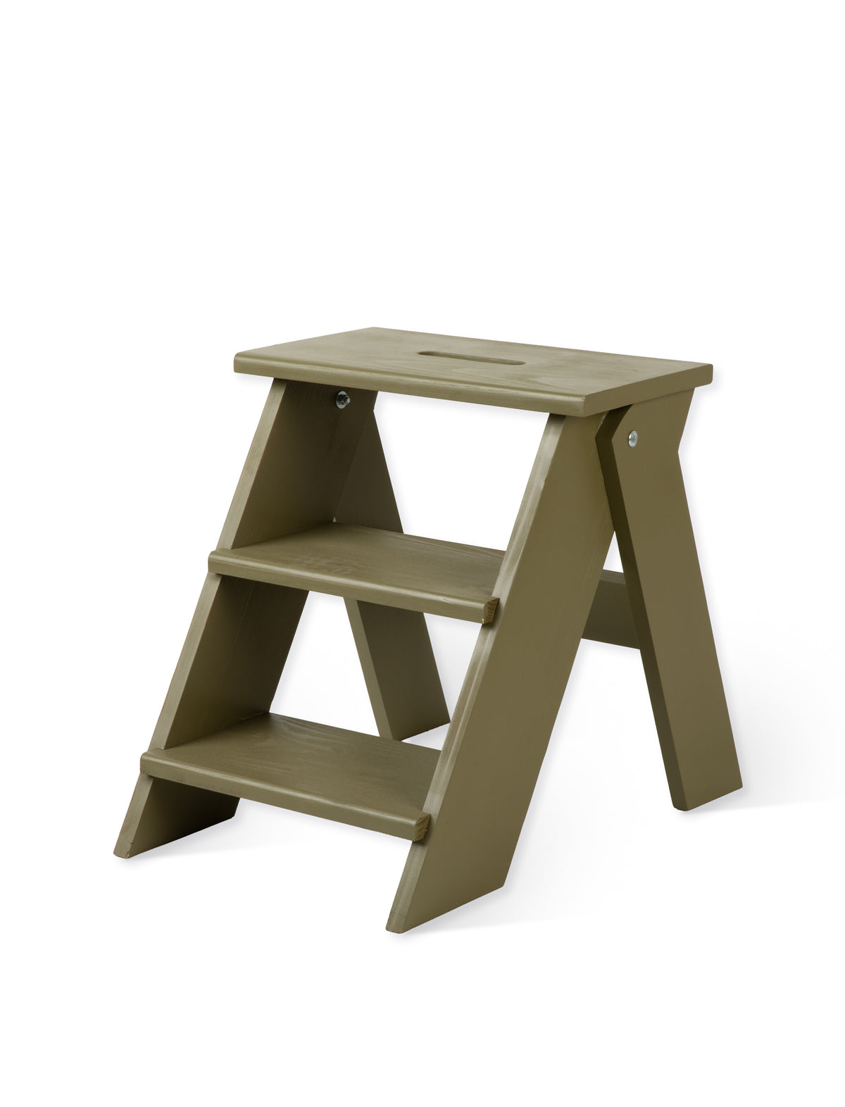 Garden Trading Classic Step Stool Spruce Wood, Olive Finish