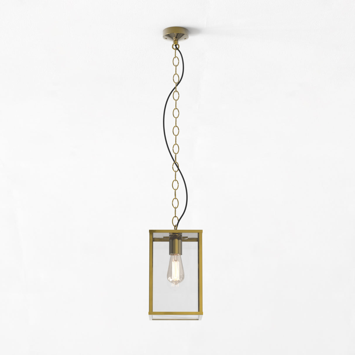 Astro Homefield Pendant 240 Natural Brass Outdoor Pendant Light