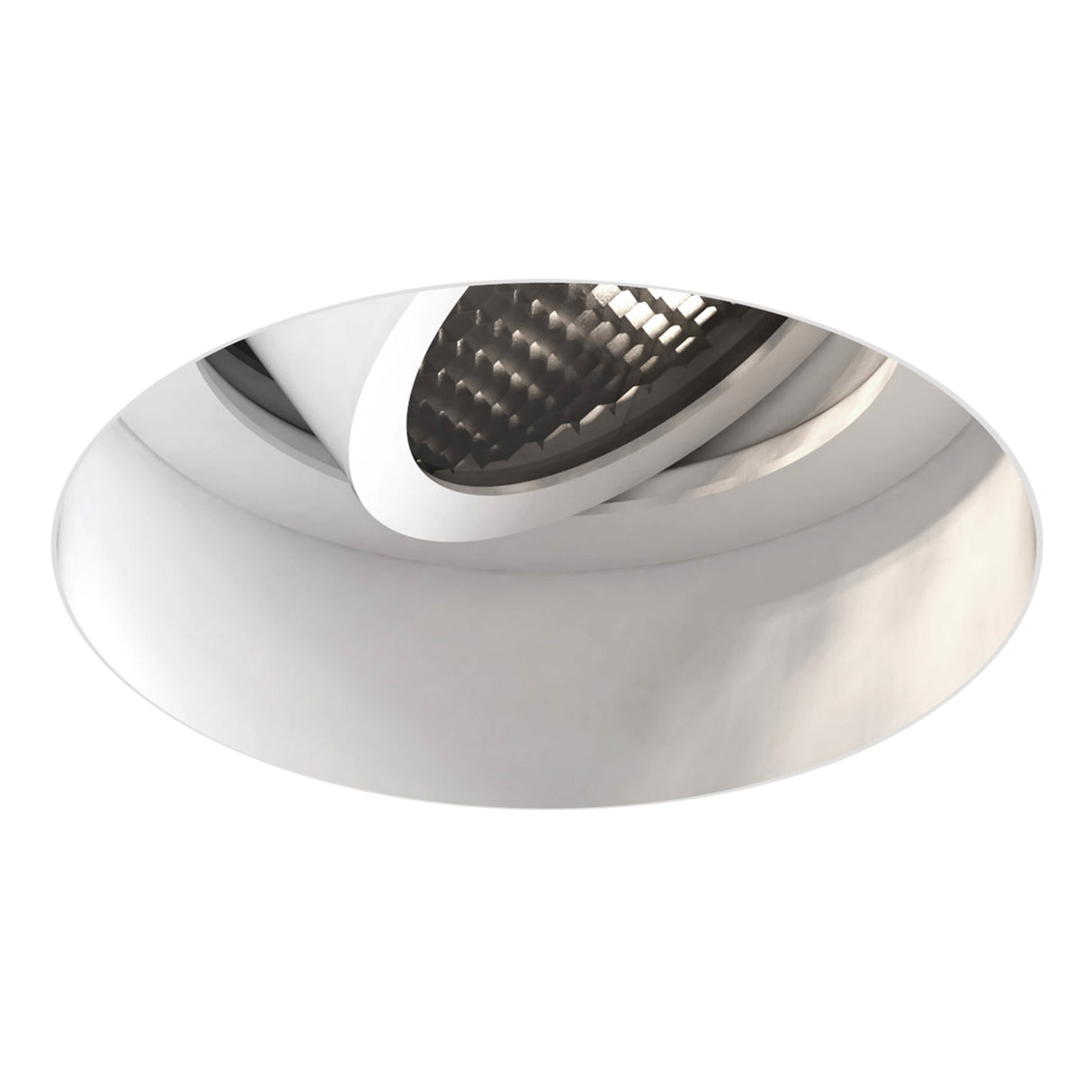 Astro Trimless Slimline Round Adjustable Fire-Rated Matt White Interior Downlight
