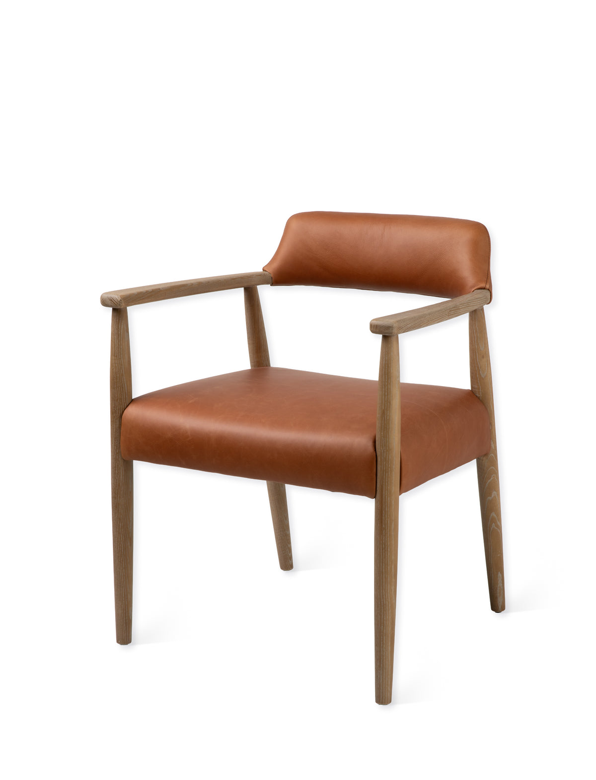 Garden Trading Rowden Leather Dining Chair Ash Wood