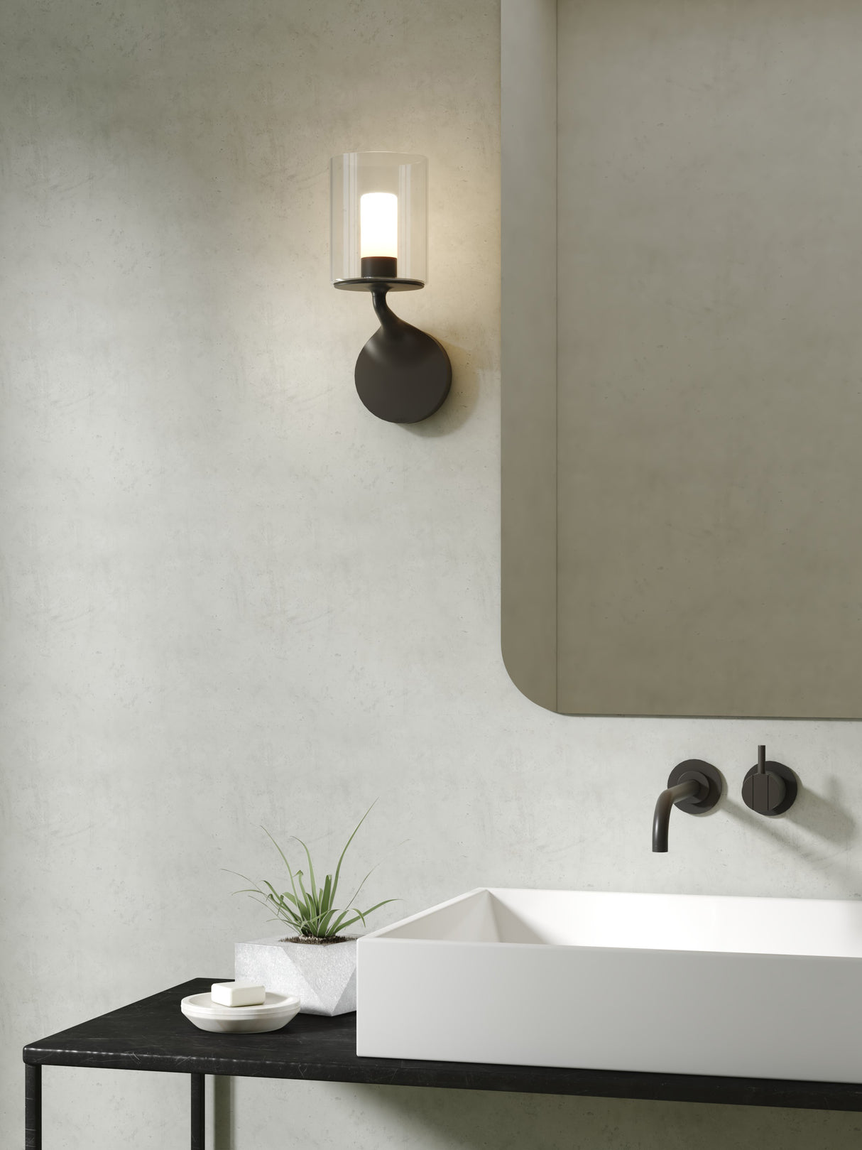 Astro Elena Matt Black Bathroom Wall Light