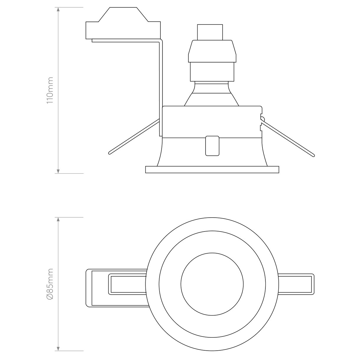 Astro Minima Round Fixed IP65 Matt White Bathroom Downlight