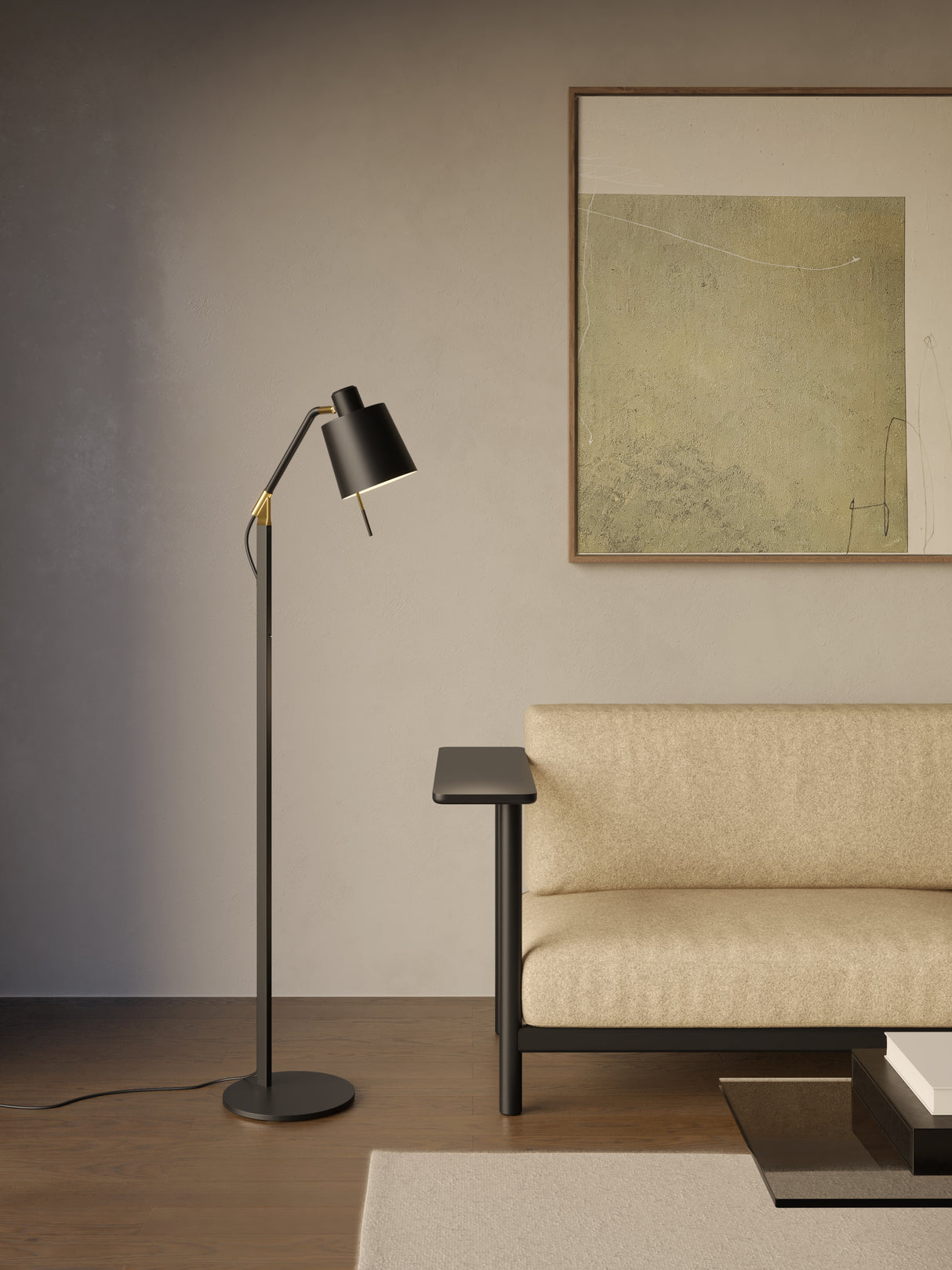 Astro Edward Floor Base Matt Black Interior Floor Light