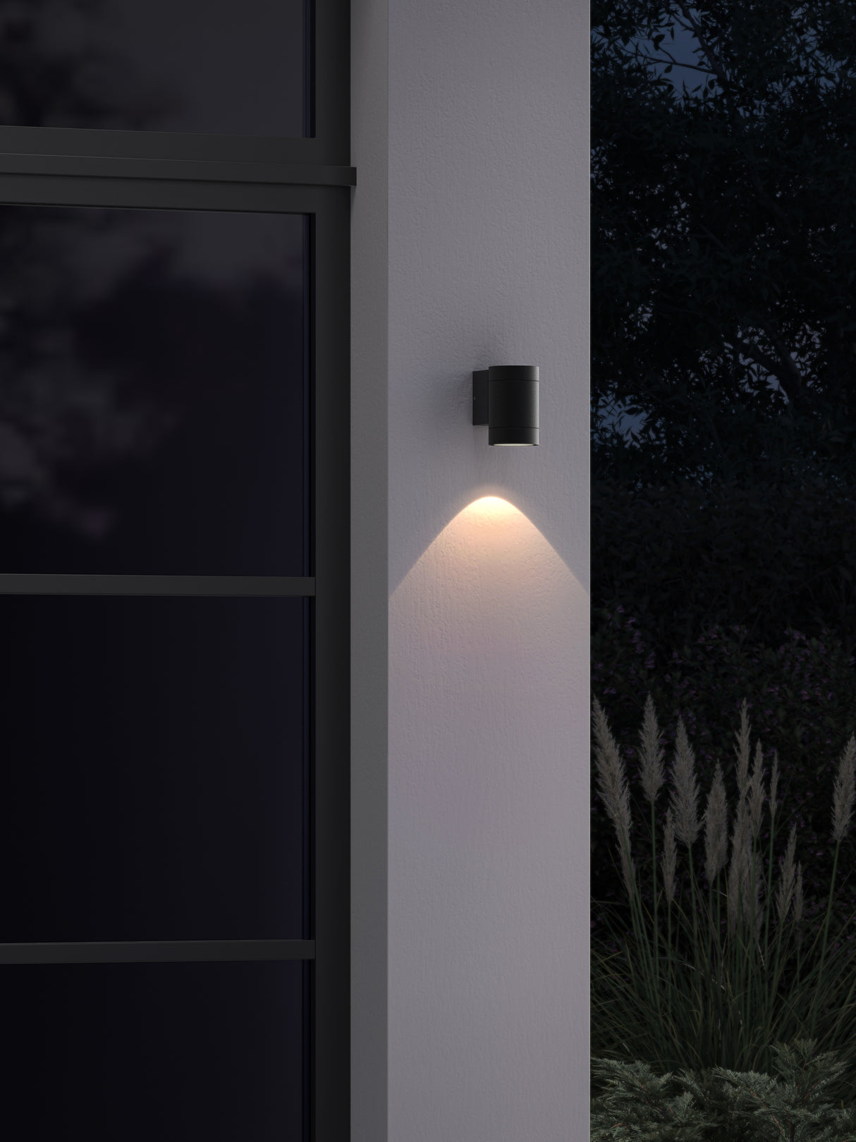 Astro Dartmouth Single GU10 Textured Black Outdoor Wall Light