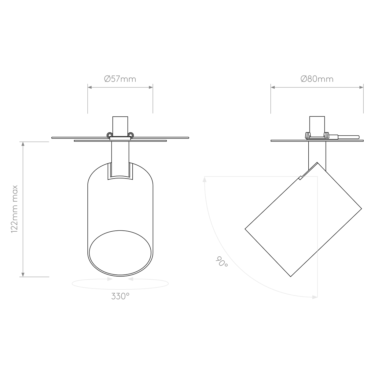 Astro Ascoli Recessed Matt Black Interior Spotlight