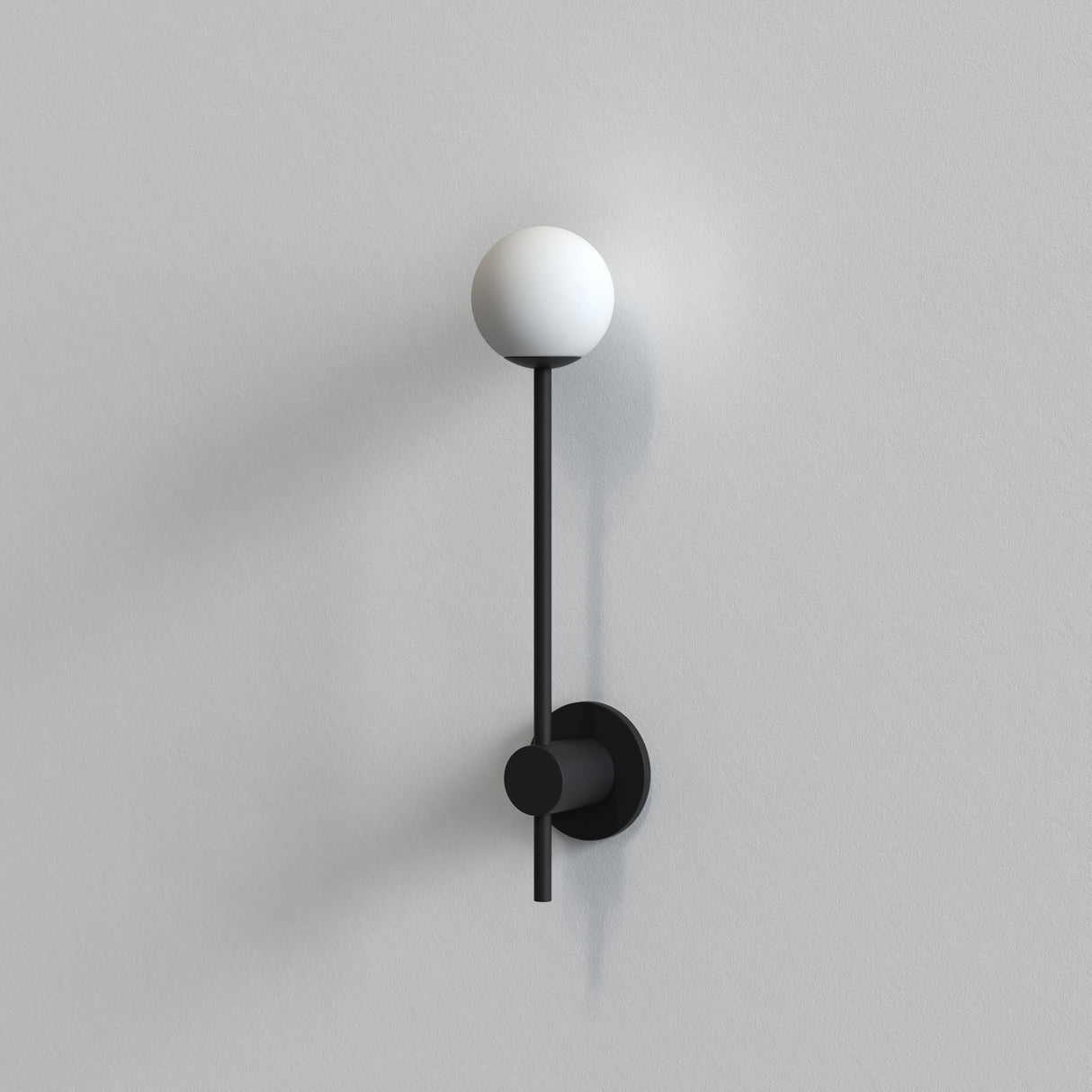 Astro Orb Single Matt Black Bathroom Wall Light
