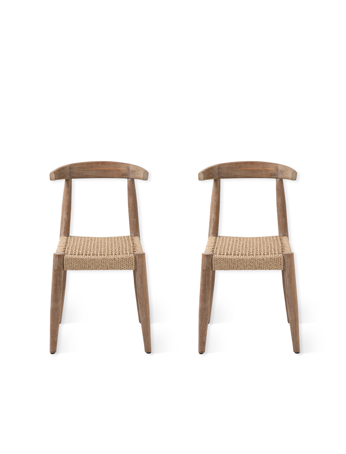 Garden Trading Knightwood Dining Chair Reclaimed Teak, Natural Grey, Set of 2