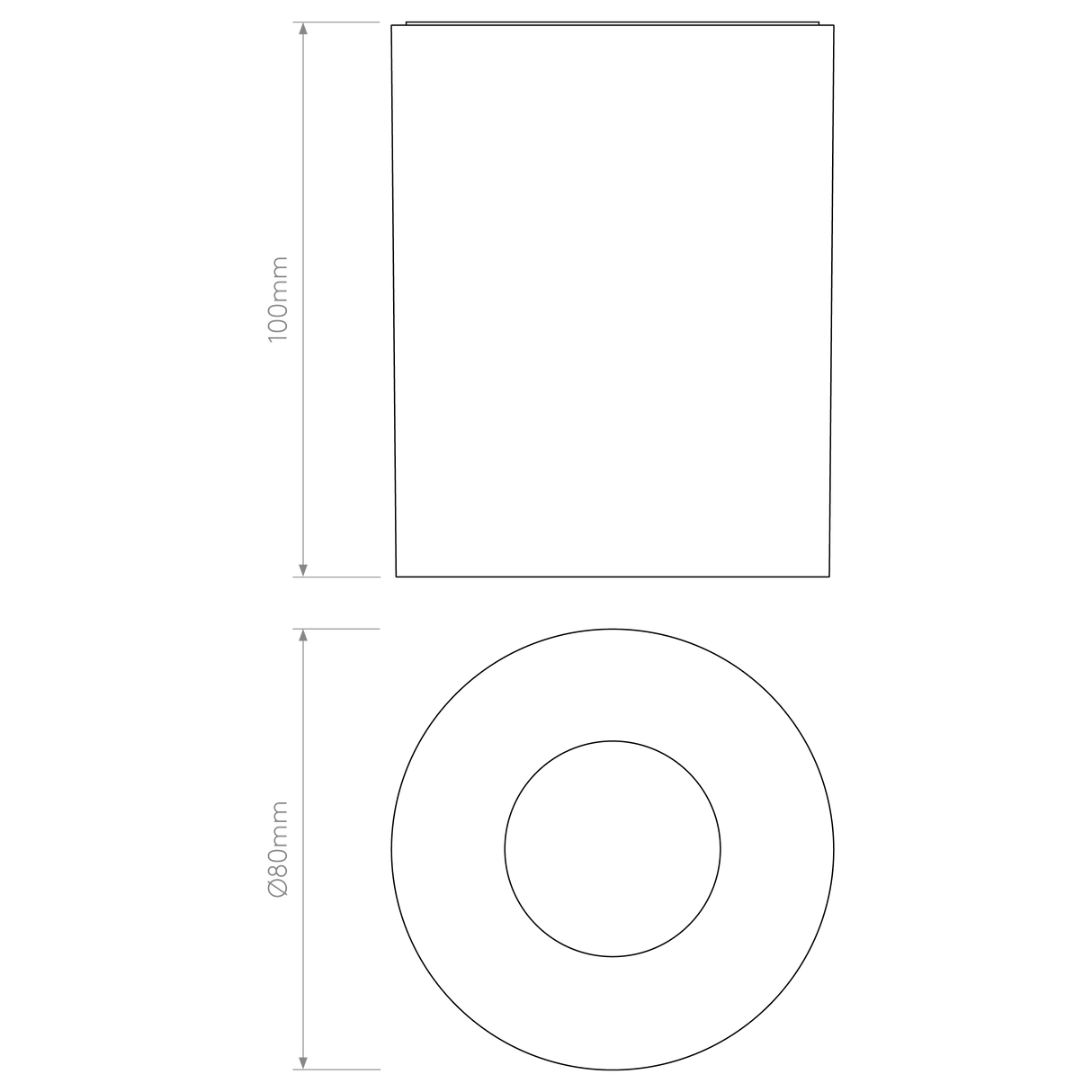 Astro Kos Round 100 LED Textured Black Outdoor Downlight