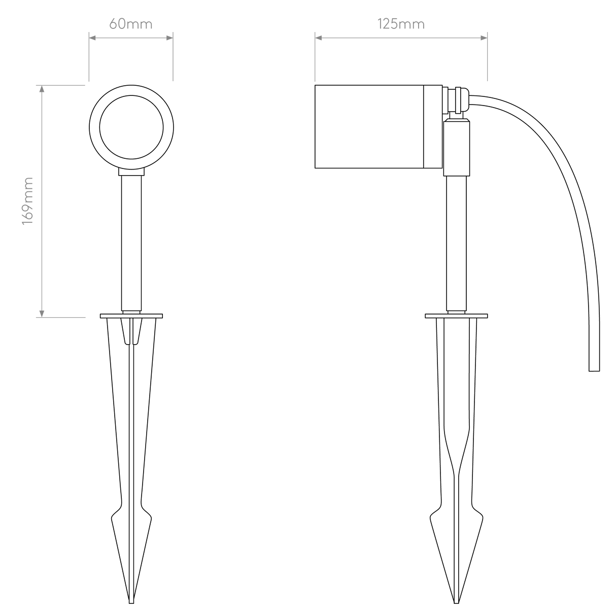 Astro Dartmouth Spike Spot Textured Black Outdoor Spotlight