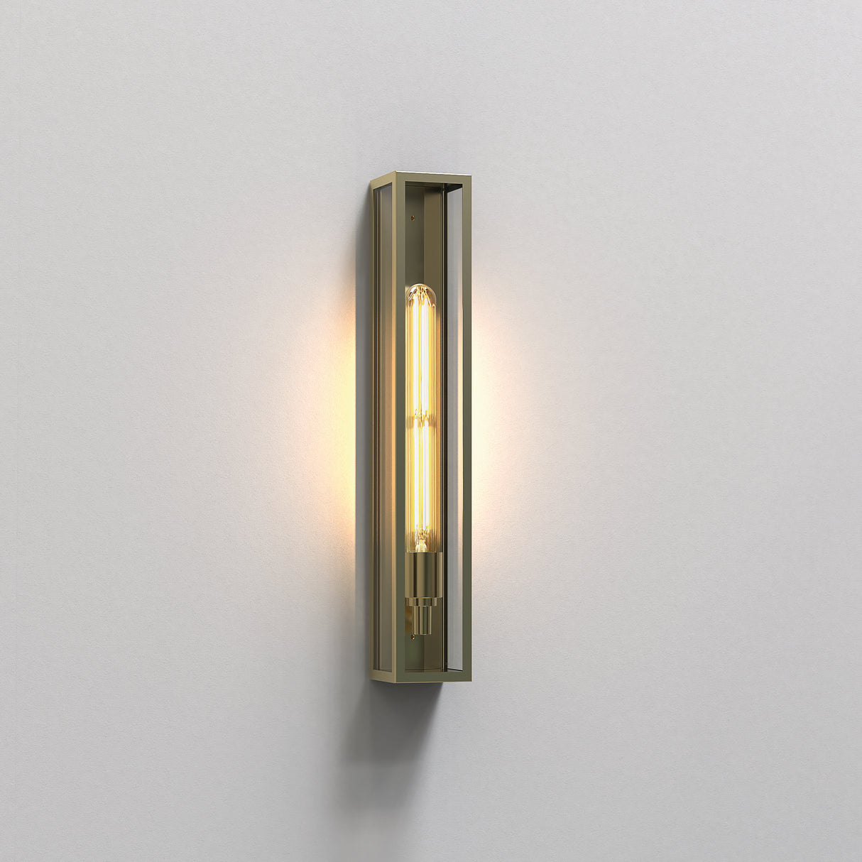 Astro Harvard 500 Natural Brass Outdoor Wall Light