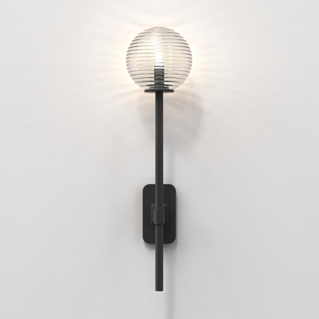 Astro Tacoma Single Grande Matt Black Bathroom Wall Light