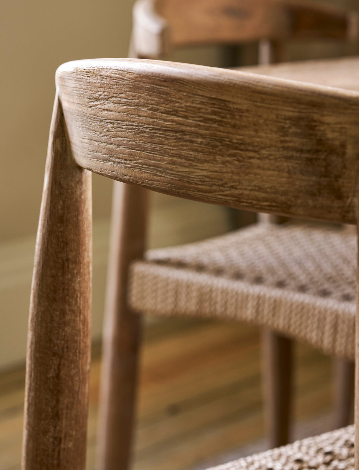Garden Trading Knightwood Dining Chair Reclaimed Teak, Natural Grey, Set of 2