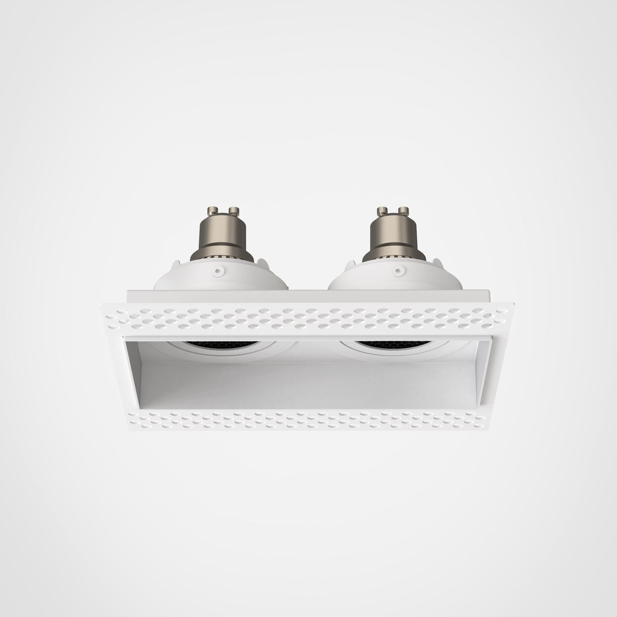 Astro Trimless Square Twin Adjustable Matt White Interior Downlight