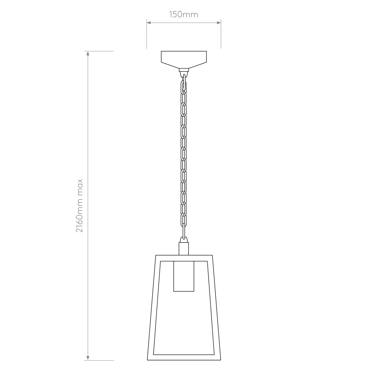 Astro Calvi Pendant 215 Textured Black Outdoor Pendant Light