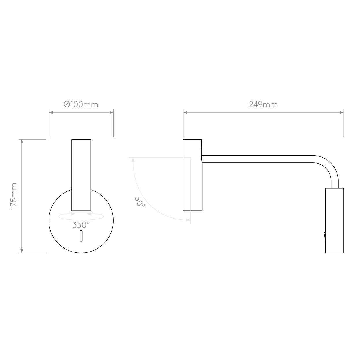 Astro Enna Wall LED Matt Gold Interior Reading Light