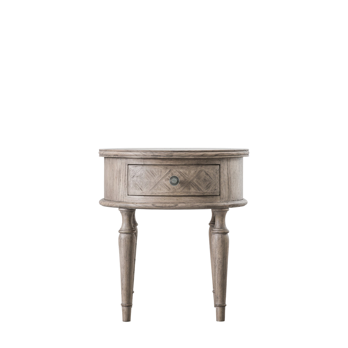 Amos Mustique Round 1 Drawer Side Table – from Amos Lighting + Home