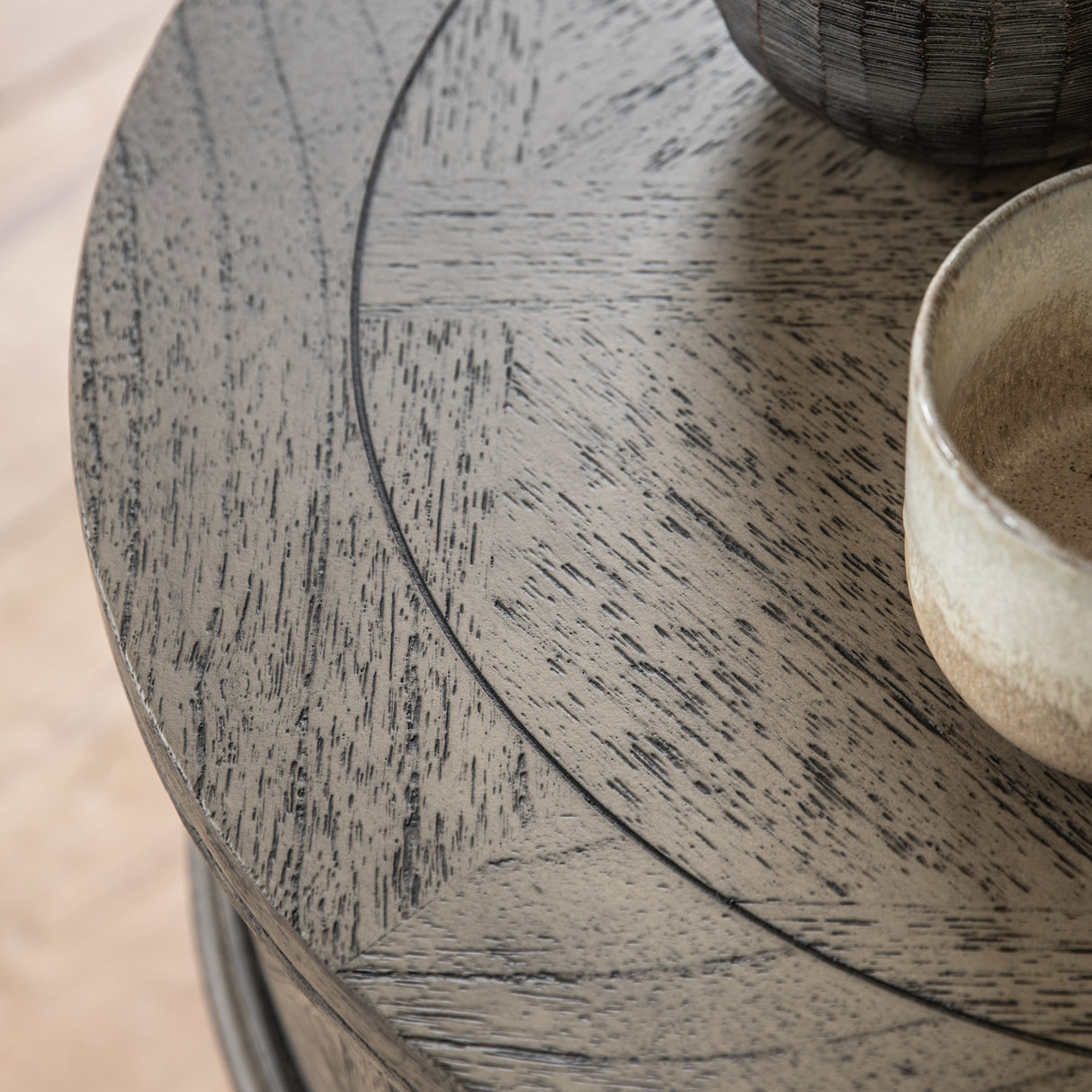 Amos Mustique Round 1 Drawer Side Table – from Amos Lighting + Home