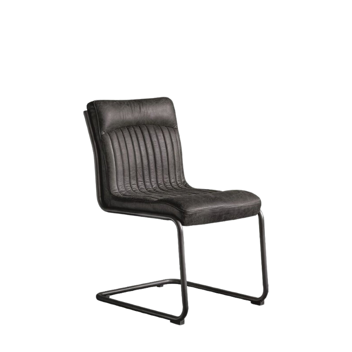 Amos Capri Leather Chair Antique Ebony – from Amos Lighting + Home