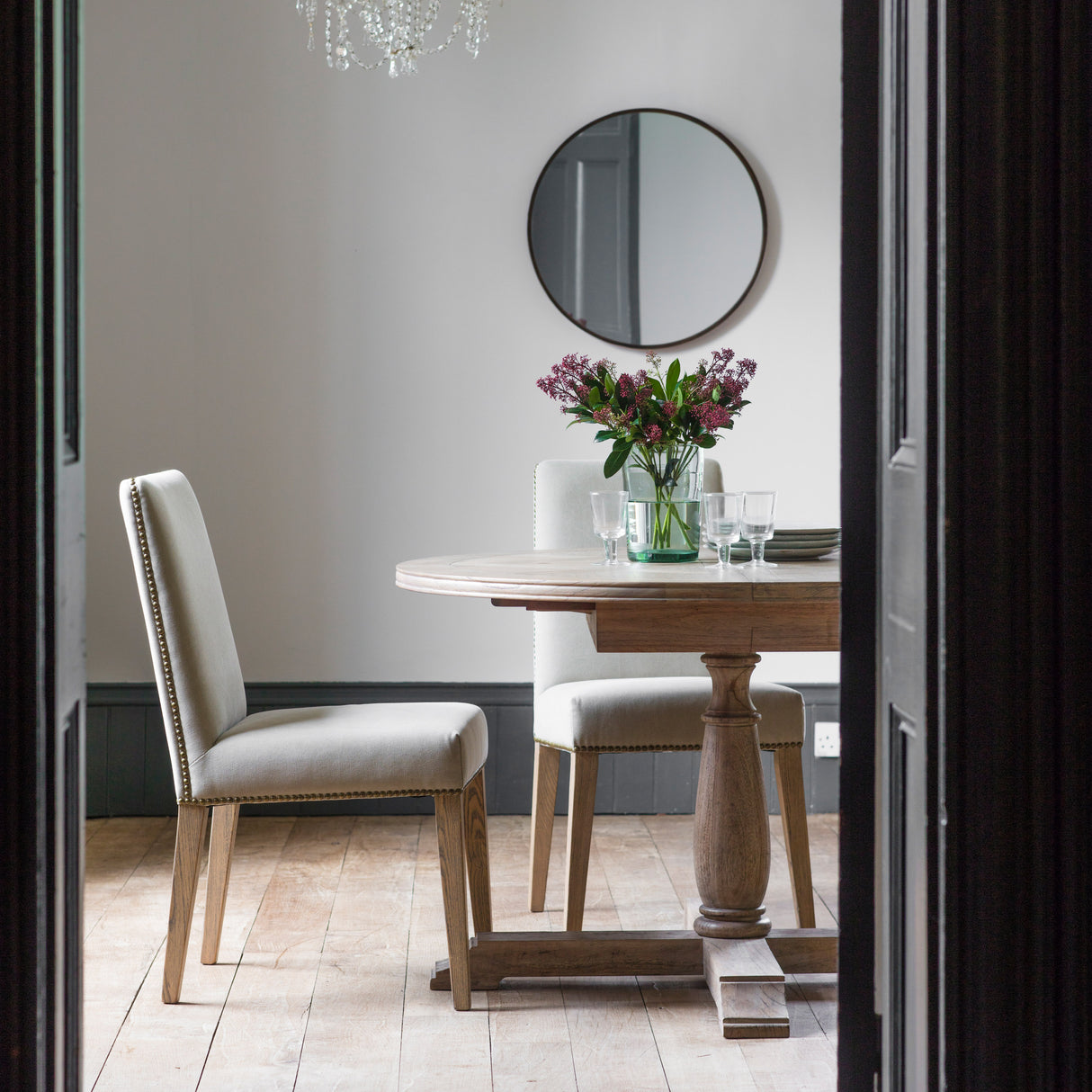 Amos Rex Dining Chair Cement Linen (2pk) – from Amos Lighting + Home