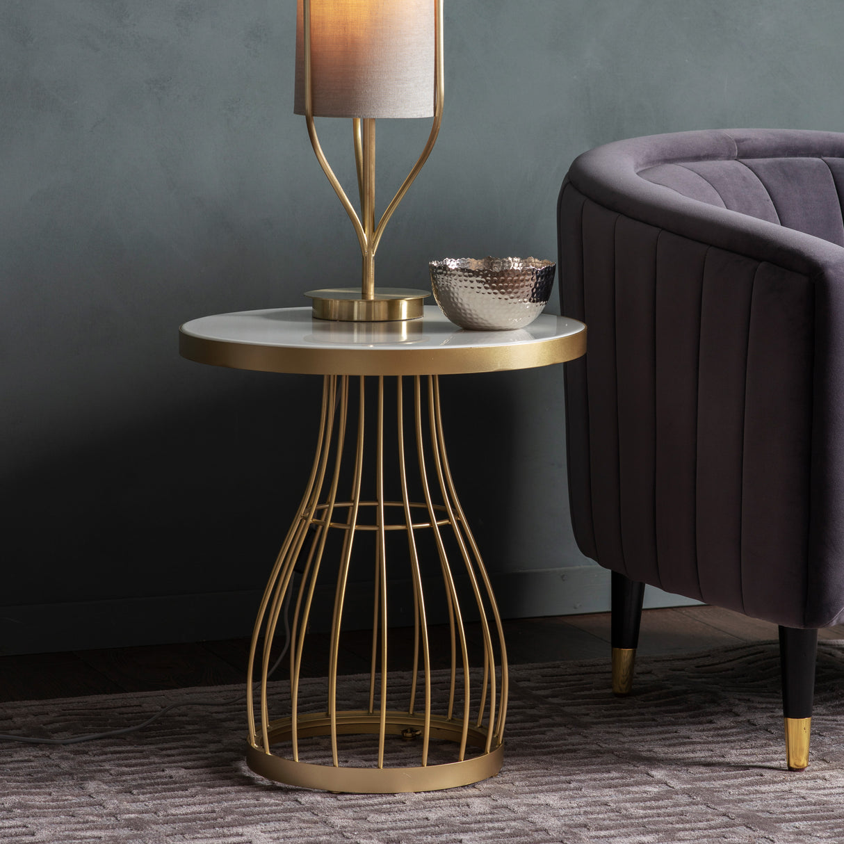 Amos Southgate Side Table Champagne – from Amos Lighting + Home