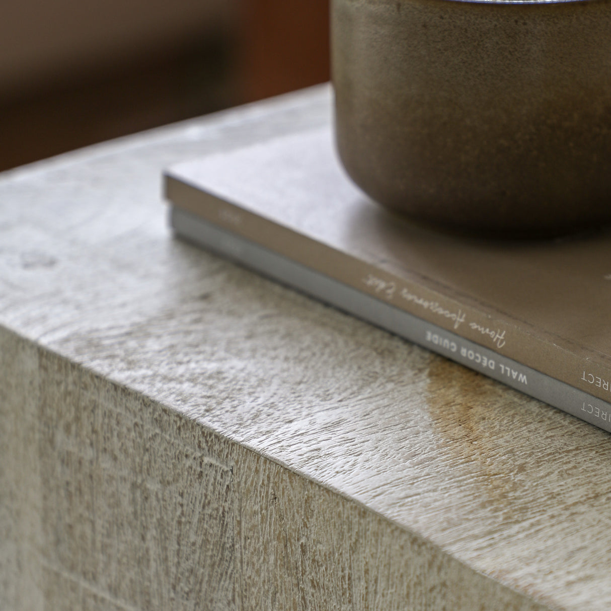 Amos Iowa Side Table Whitewash – from Amos Lighting + Home