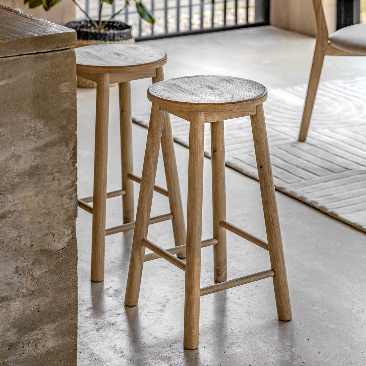 Amos Hatfield Stool Natural – from Amos Lighting + Home